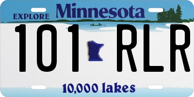 MN license plate 101RLR