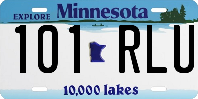 MN license plate 101RLU