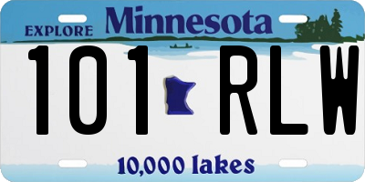 MN license plate 101RLW