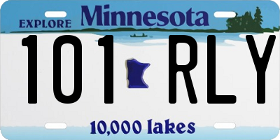 MN license plate 101RLY
