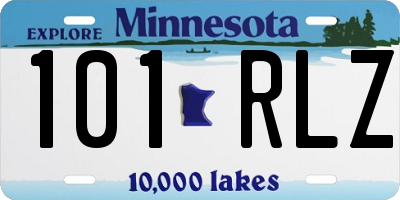 MN license plate 101RLZ