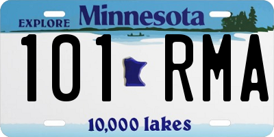 MN license plate 101RMA