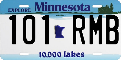 MN license plate 101RMB