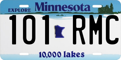MN license plate 101RMC