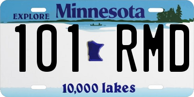 MN license plate 101RMD