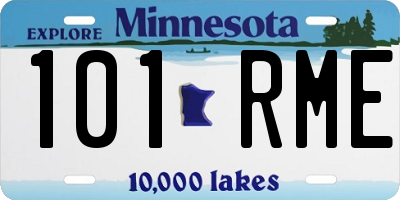 MN license plate 101RME