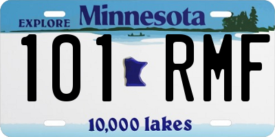 MN license plate 101RMF