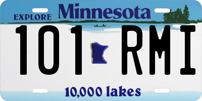MN license plate 101RMI