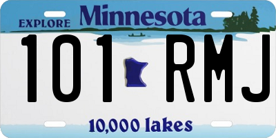 MN license plate 101RMJ