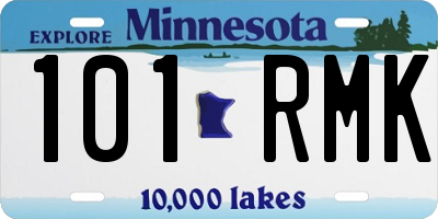 MN license plate 101RMK