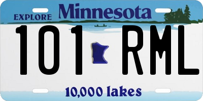 MN license plate 101RML