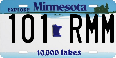MN license plate 101RMM