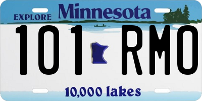 MN license plate 101RMO