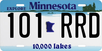 MN license plate 101RRD