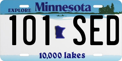 MN license plate 101SED