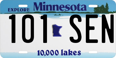 MN license plate 101SEN