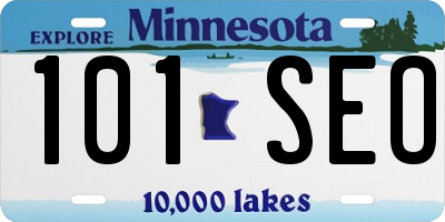 MN license plate 101SEO