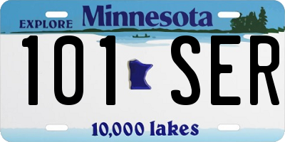 MN license plate 101SER