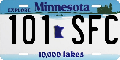 MN license plate 101SFC