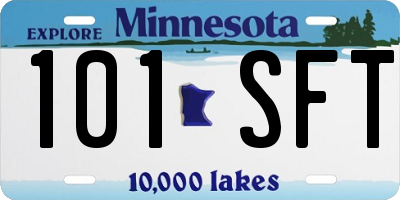MN license plate 101SFT