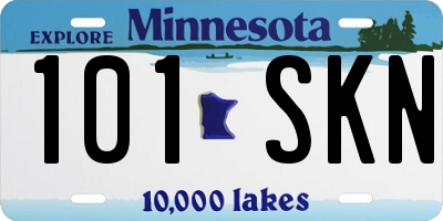 MN license plate 101SKN