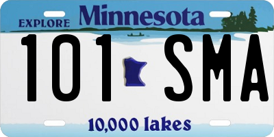 MN license plate 101SMA