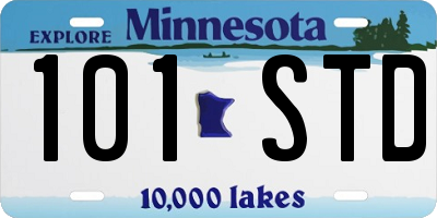 MN license plate 101STD