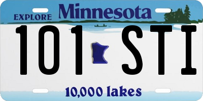 MN license plate 101STI