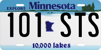 MN license plate 101STS