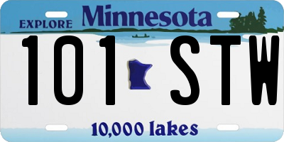 MN license plate 101STW