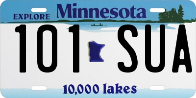 MN license plate 101SUA