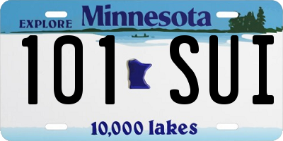 MN license plate 101SUI