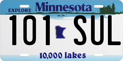 MN license plate 101SUL