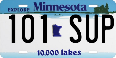 MN license plate 101SUP
