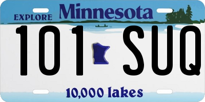 MN license plate 101SUQ
