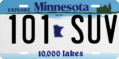 MN license plate 101SUV