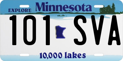 MN license plate 101SVA