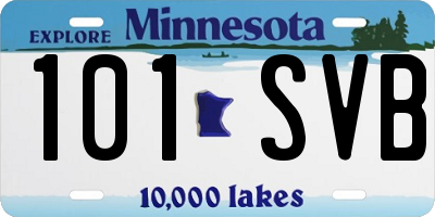 MN license plate 101SVB