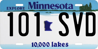 MN license plate 101SVD