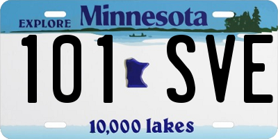 MN license plate 101SVE