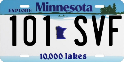 MN license plate 101SVF