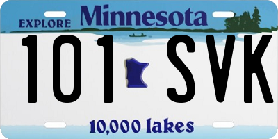 MN license plate 101SVK