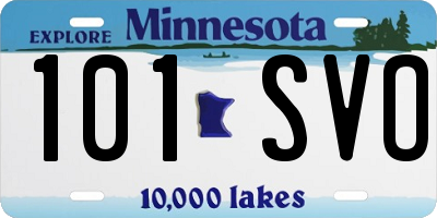 MN license plate 101SVO