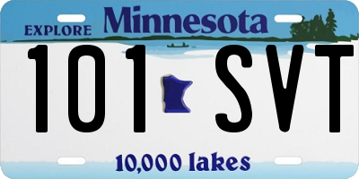 MN license plate 101SVT