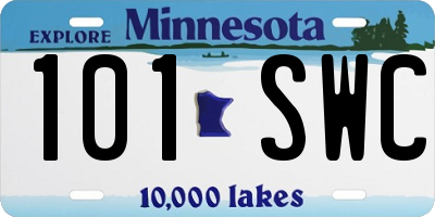 MN license plate 101SWC