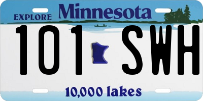 MN license plate 101SWH