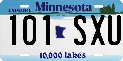 MN license plate 101SXU