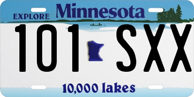 MN license plate 101SXX