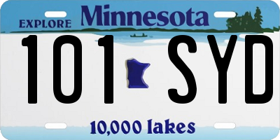 MN license plate 101SYD