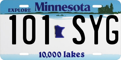 MN license plate 101SYG